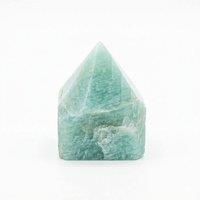 KDMD Indian Amazonite Top Polished Point Set in Turquoise