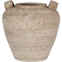 KDMD Stately Large Terracotta Urn Vase With Handles in Brown