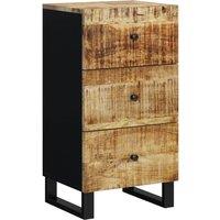 Berkfield Home Sideboard with 3 Drawers 40x33.5x75 cm Solid Wood Mango in Brown