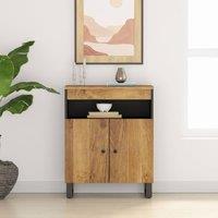 Berkfield Home Sideboard with 2 Doors 60x33x75 cm Solid Wood Mango in Brown | Size: 60 x 33 x 75 cm