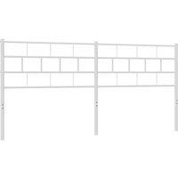 Berkfield Home Metal Headboard White 193 cm