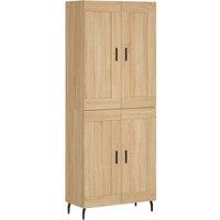 Berkfield Home Highboard Sonoma Oak 69.5x34x180 cm Engineered Wood in Brown