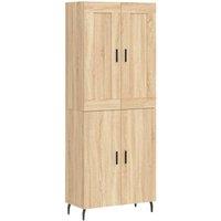 Berkfield Home Highboard Sonoma Oak 69.5x34x180 cm Engineered Wood in Tan