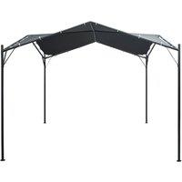 Berkfield Home Gazebo Pavilion Tent Canopy 3x3 m Steel Anthracite in Black
