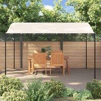 Berkfield Home Regardless Canopy Cream 4x3 m 180 g/m Fabric & Steel in Beige