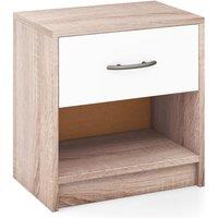 Costway 3-Tier Bedside Table Bedroom Nightstand w/Drawer in Brown