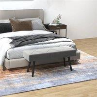 EONLION End of Bed Bench Bedroom in Grey | Size: 100 cm