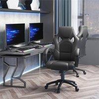 EONLION PU Leather Swivel Office Gamer Chair in Black | Size: 100 cm