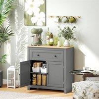 EONLION Grey Sideboard Storage Cabinet | Size: 100 cm