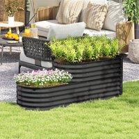 EONLION Dark Grey Metal Planter Box | Size: 100g