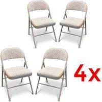 EONLION 4 x DELUXE STRONGOFFICE BACK REST Chair in Beige | Size: 100 cm