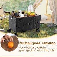 EONLION Collapsible Wagon Cart Foldable in Black | Size: 1000mm 3000mm