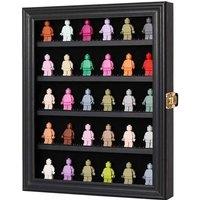 Kelvenix Wood Minifigure Display Case Box in Black