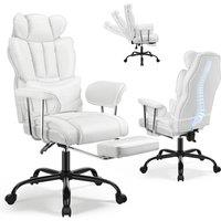 Kelvenix white-Heavy Duty Executive Desk Chair High Back Office Chair in White | Size: 0.6m2