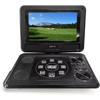 FLAVORA HD Swivel Screen Portable DVD Player Multi Region Free Support in Black