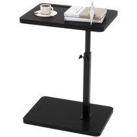 FORGEVIO C-Shaped Sofa Side End Table Adjustable Coffee Laptop in Black