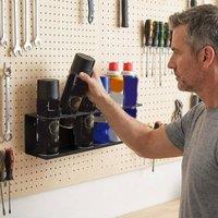 SPETLEK 2pcs Organizer Aerosol Spray Can Holder Wall Mounted in Black | Size: 10000mm x 520mm
