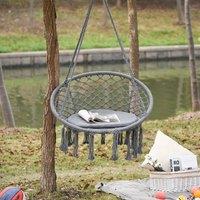 EONLION Hanging Chair Swing Hammock in Grey | Size: 100 cm