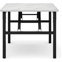 Kelvenix 60cm Square Folding Dining Coffee Table in White | Size: 0.6m2