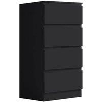 SPETLEK 4 Drawer Chest of Drawers Bedroom Furniture in Black