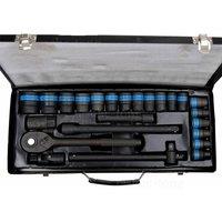 SPETLEK Heavy Duty 1/2 Ratchet Wrench Socket Set in Black