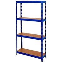 EONLION Heavy Duty 4 Tier Boltless Shelving Unit in Blue | Size: 1000mm 2000mm