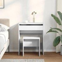 EONLION Dressing Table with Stool White | Size: 100 cm