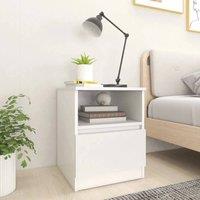 EONLION Bed Cabinet White 40x40x50 cm | Size: 100 cm