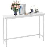 FORGEVIO Console Table, Slim Entryway 100 cm x 24 x 75 cm, White | Size: 24 x 75 cm