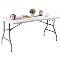 Kelvenix Heavy-Duty Utility Table Outdoors Folding in White | Size: 0.6m2