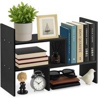 Havendro Black Wood Expandable Desktop Book Shelf