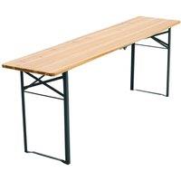 EONLION 1x Table Wooden Folding Picnic Beer Table in Natural | Size: 100 cm