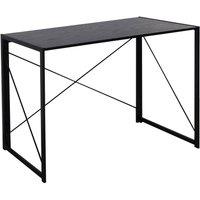 VOGREX Black Wooden Folding Laptop Desk Multi Use Study Coffee Office Table