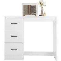 Nordara 3-Drawer White Makeup Dressing Table