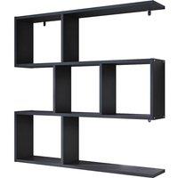 ERGOVEXA Book Shelves Unit Wall Mounted Display Shelf Storage Rack Black