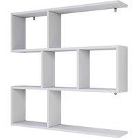 ERGOVEXA Book Shelves Unit Wall Mounted Display Shelf Storage Rack White