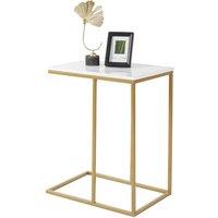 ERGOVEXA Sofa End Table Side Table Coffee Snack Table for Coffee Fruit Laptop in Gold