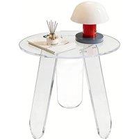 ERGOVEXA Acrylic End Table Shatterproof Bedside Accent Table Nightstand Home in Clear