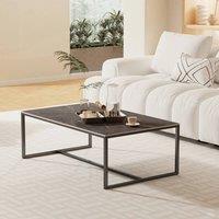 ERGOVEXA Thicken Sintered Stone Coffee Table Anti-scratch Center Table Large in Black