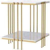ERGOVEXA Coffee Side Table Beside Tea Lamp Plant Rack Stand Pub Living Room in Gold