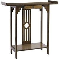 ERGOVEXA Console Table Hallway Entryway Side Table Accent Storage Shelf in Brown