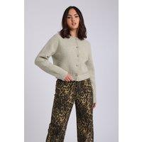Urban Bliss Women's Floral Cropped Cardigan in Pale Green | Size: Large
