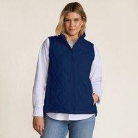 Lands' End Women's Womens Petite Insulated FeatherFree Onion Quilted Gilet in Navy | Size: 14-16
