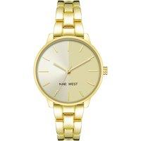 Nine West Women's NW-2682CHGB 34mm Quartz Watch in Gold