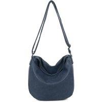 Woodland Leathers Women's Slouch Shoulder Bag, Long Strap Crossbody Hobo Bag in Navy