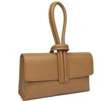 Woodland Leathers Women's Women's Italian Leather Convertible Clutch Bag in Tan