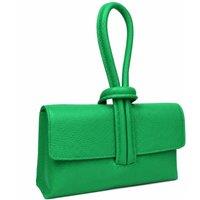 Woodland Leathers Women's Women's Italian Leather Convertible Clutch Bag in Green