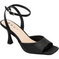 Ravel Women's 'Holms' Satin & Diamante Sandals in Black | Size: 3