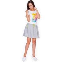 Love Lace Women's Everyday Elastic Waist Skirt with Pockets in Grey | Size: Small