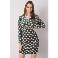 Love Lace Women's Long Sleeve Velour Dress for Any Occasion in Green